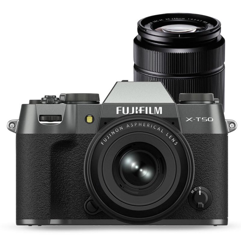 Fujifilm X-T50 + XC 35mm F2 & XC 50-230mm Twin Kit - Charcoal