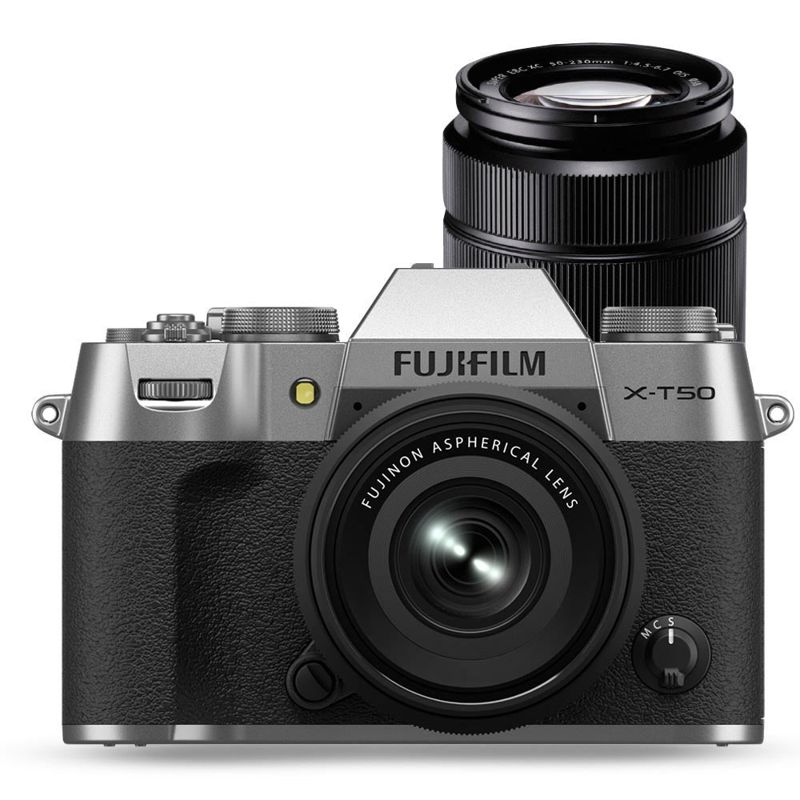Fujifilm X-T50 + XC 35mm F2 & XC 50-230mm Twin Kit - Silver