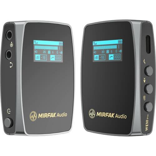 Mirfak WE10 Pro Dual Transmitter Wireless Microphone System (2.4 GHz)