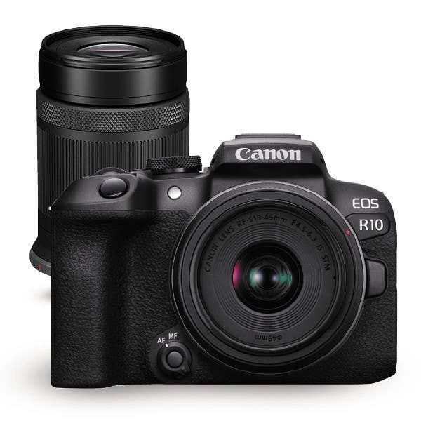 Canon EOS R10 + 18-45mm & 55-210mm Twin Kit + Bonus LPE17 Battery