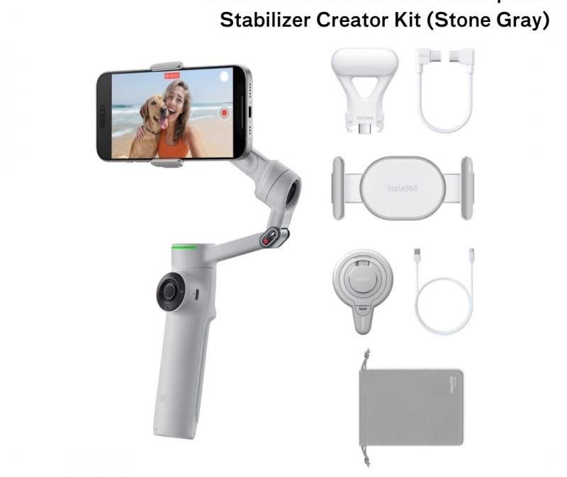 Insta360 Flow 2 Pro Creator Kit Mobile Gimbal - Grey