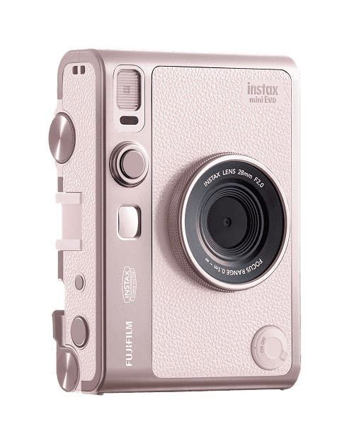Fujifilm Instax Mini EVO Instant Camera - Bonus Film - Rose Pink