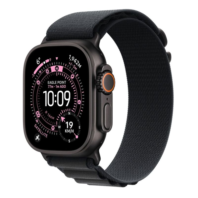 Apple Watch Ultra 3 49mm GPS + Cellular Black Titanium Case w/ Black Alpine... 1