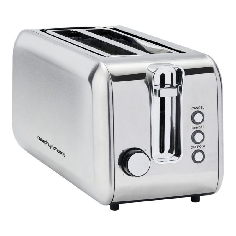Morphy Richards Equip Stainless Steel 4 Slice Toaster with Long Slots