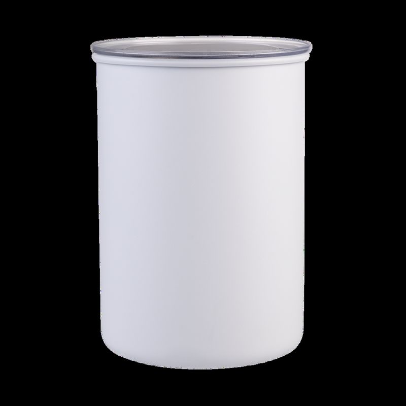 Casabarista Stainless Steel Vacuum Coffee Canister 1.3L - White